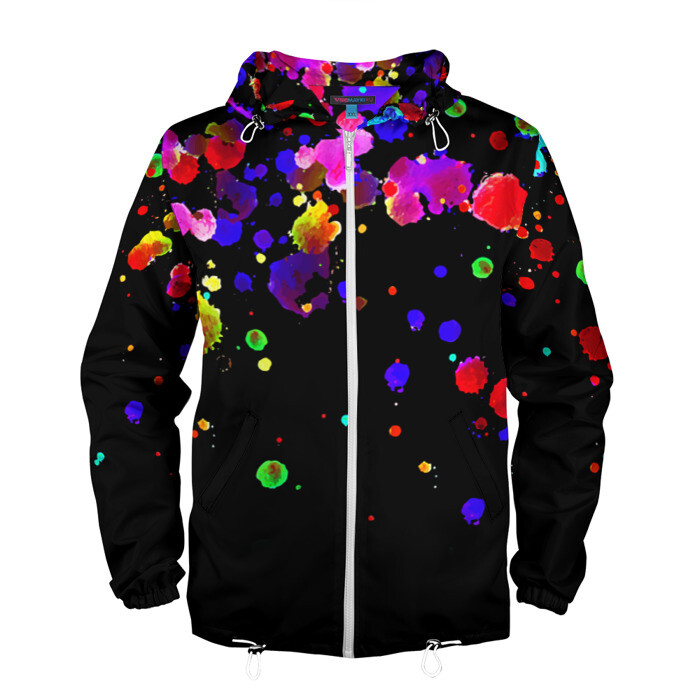 Мужская ветровка 3D ПЯТНА КРАСКИ фото