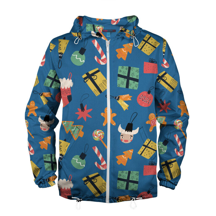 Мужская ветровка 3D новый год фото