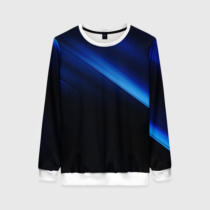 Женский свитшот 3D Синий градиент фото