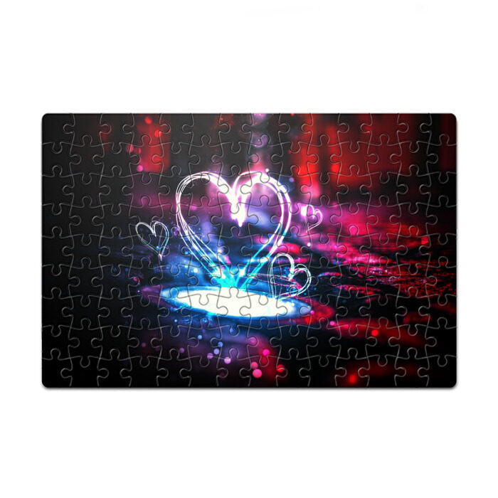 Пазл магнитный 126 элементов Неоновое сердце фото