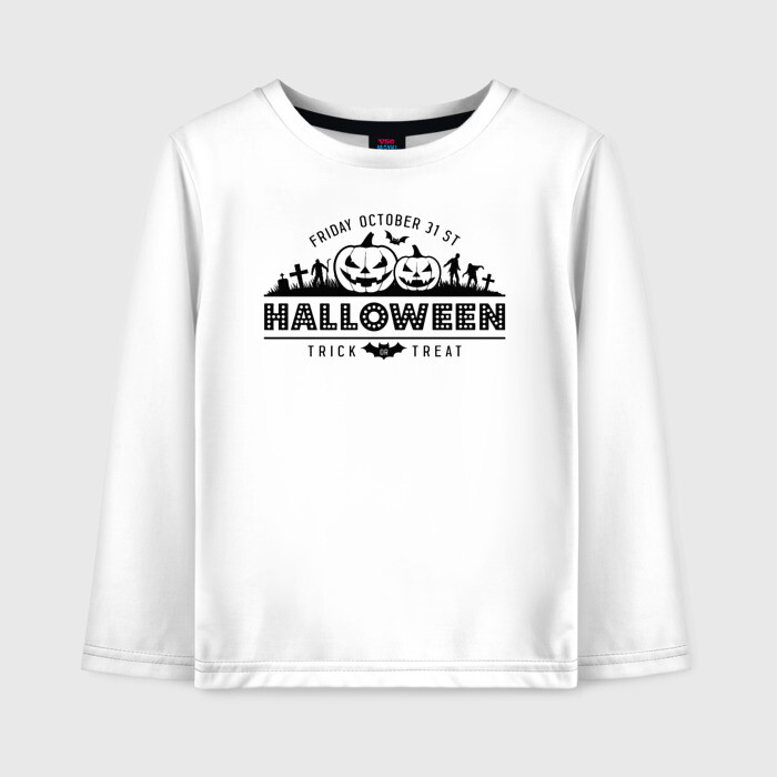 Детский лонгслив хлопок Halloween фото