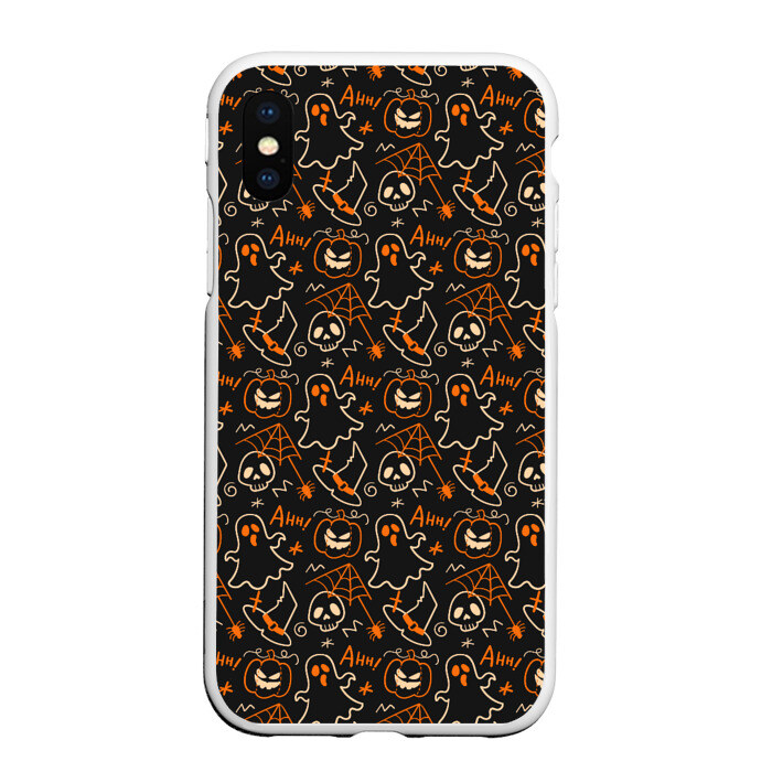 Чехол для iPhone XS Max матовый HALLOWEEN фото