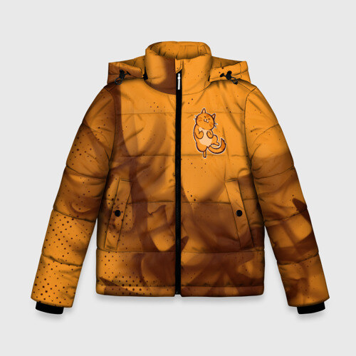 Зимняя куртка для мальчиков 3D КОТ - FLUFF OFF Отвали фото