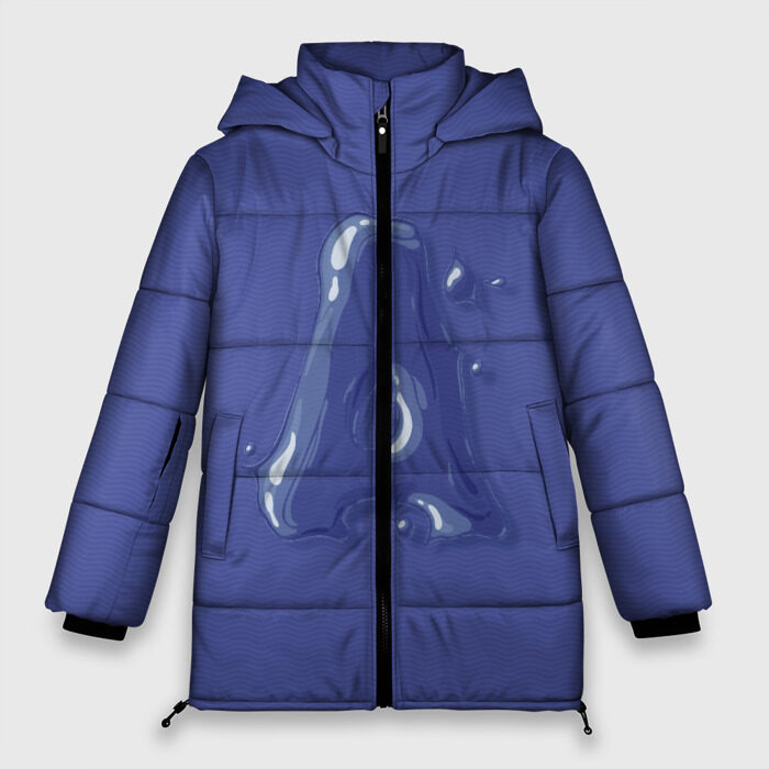Женская зимняя куртка 3D Буква А Синий пузырь фото