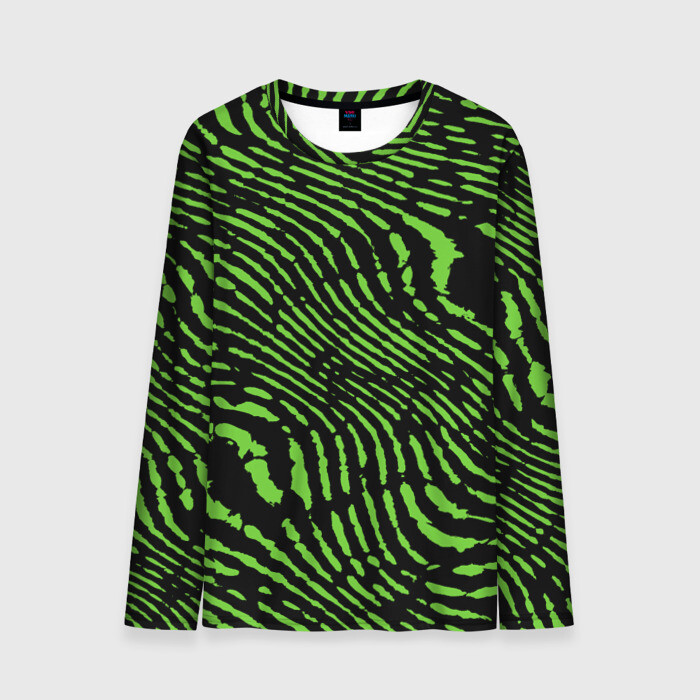 Мужской лонгслив 3D Зебра фото