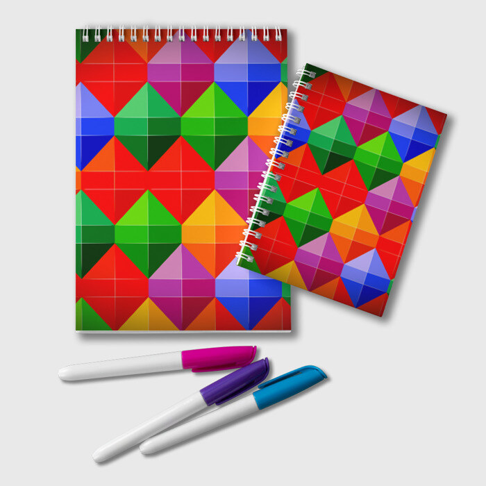 Блокнот Цветные ромбы фото