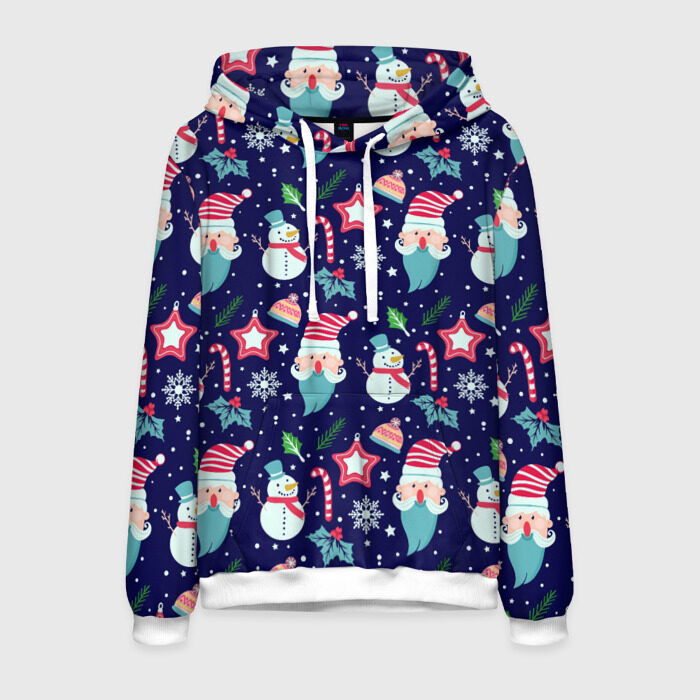 Мужская толстовка 3D Новый год фото