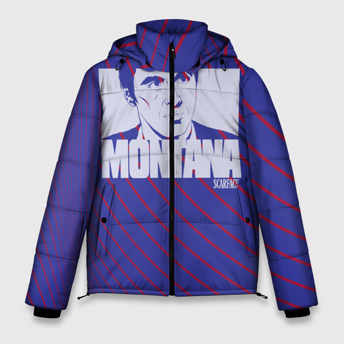 Мужская зимняя куртка 3D Лицо со шрамом фото