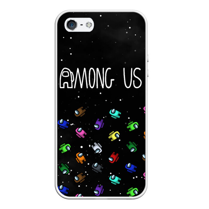 Чехол для iPhone 5/5S матовый AMONG US фото