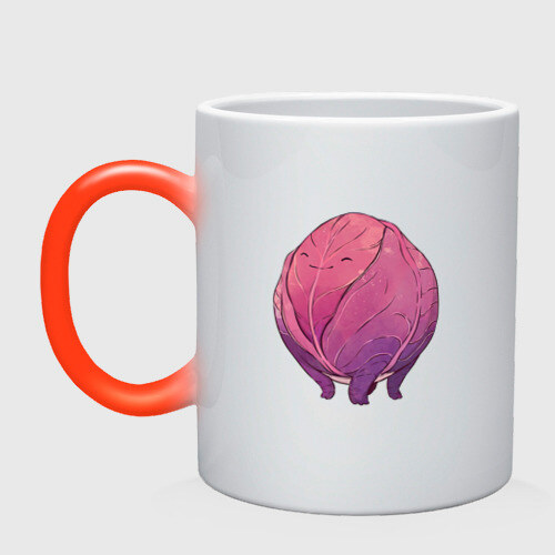 Кружка хамелеон Фиолетовая капуста фото