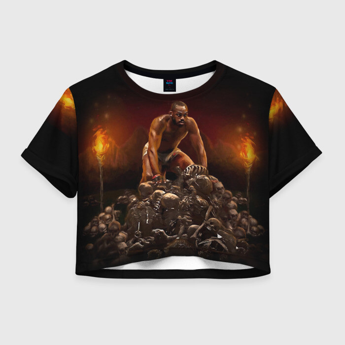 Женская футболка Crop-top 3D Джон Джонс фото