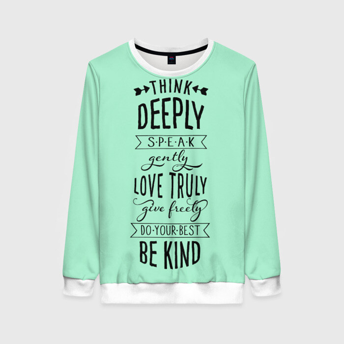 Женский свитшот 3D Позитивчик мотивашка 1. фото