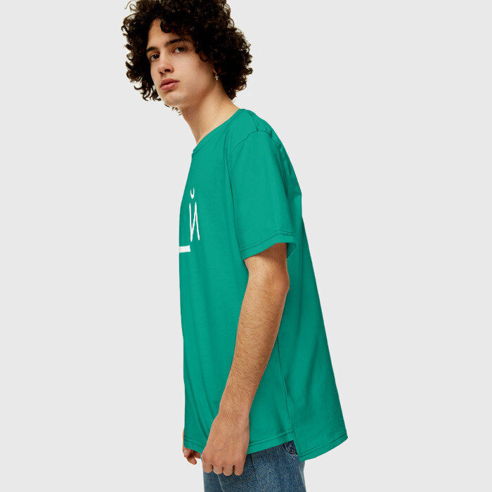 Мужская футболка хлопок Oversize Х_Й фото