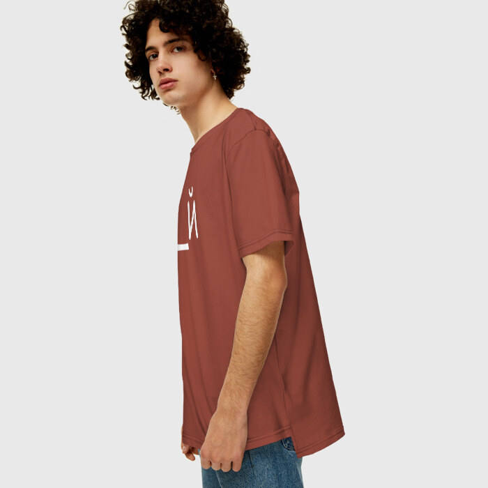 Мужская футболка хлопок Oversize Х_Й фото