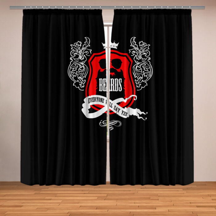 Фотошторы Beards black фото