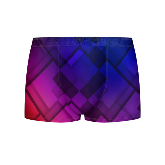 Мужские трусы 3D Ромбы в градиенте фото