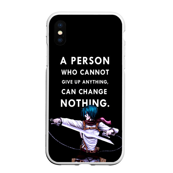 Чехол для iPhone XS Max матовый Атака на титанов фото