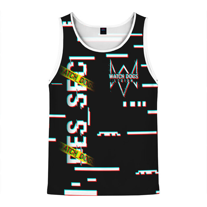 Мужская майка 3D WATCH DOGS LEGION (GLITCH) фото