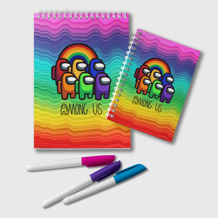 Блокнот Among Us Радуга фото