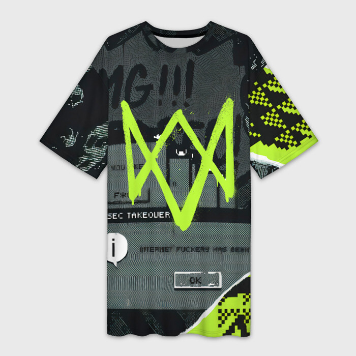 Платье-футболка 3D WATCH DOGS: LEGION. фото