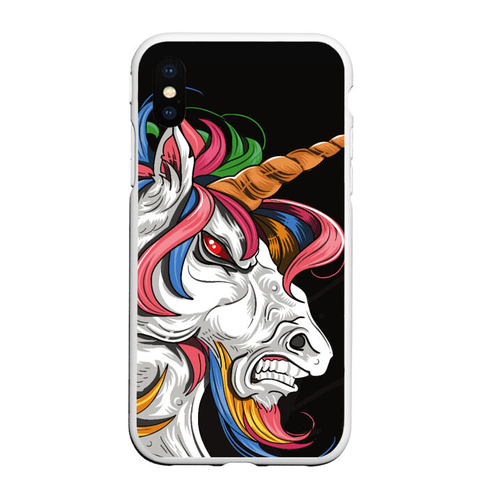 Чехол для iPhone XS Max матовый Evil unicorn фото
