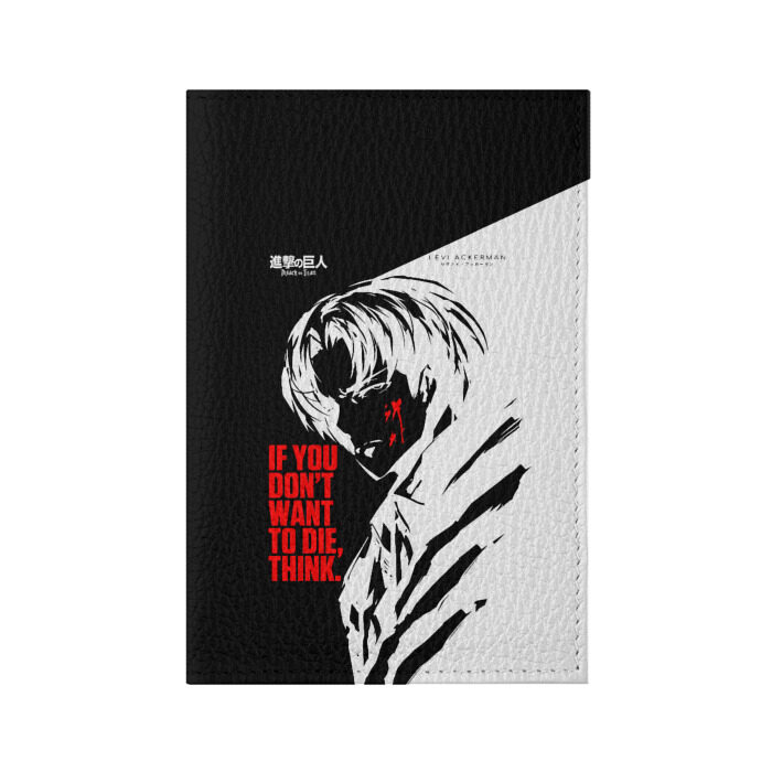 Обложка для паспорта матовая кожа Атака на титанов фото