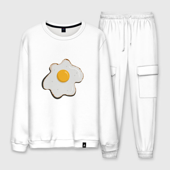 Мужской костюм хлопок Яичница, завтрак фото