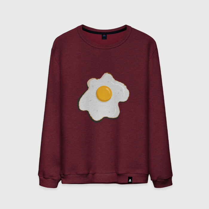 Мужской свитшот хлопок Яичница, завтрак фото