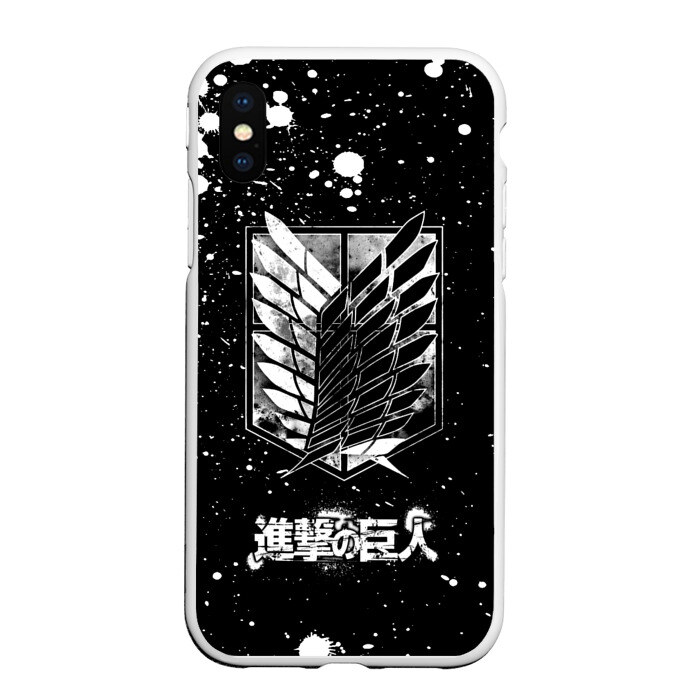 Чехол для iPhone XS Max матовый Атака на титанов фото