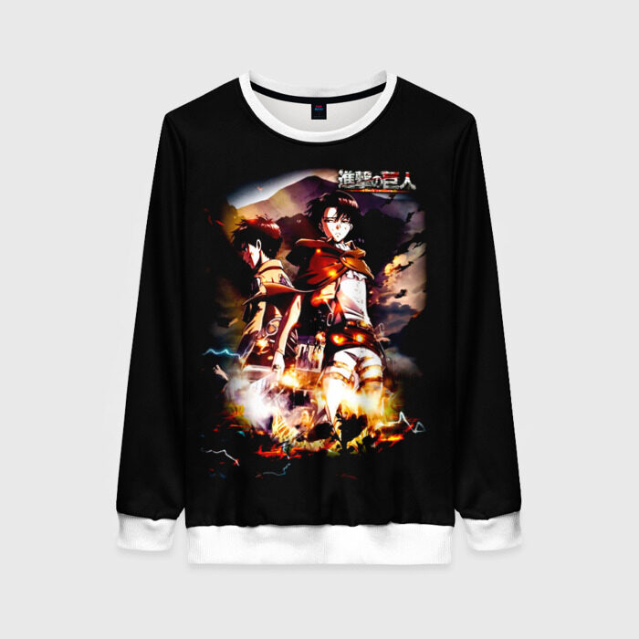 Женский свитшот 3D Атака на титанов фото