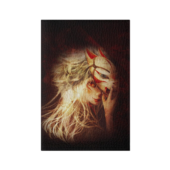 Обложка для паспорта матовая кожа Кицуне фото