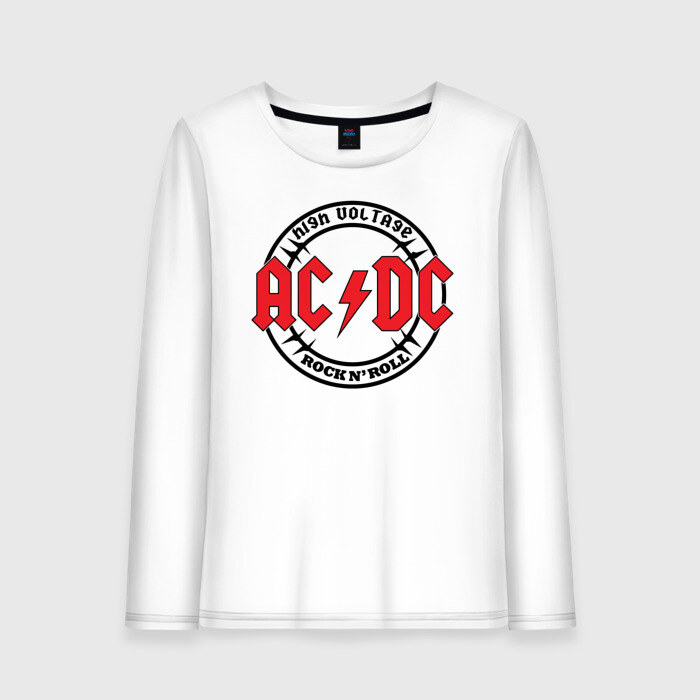Женский лонгслив хлопок AC DC фото