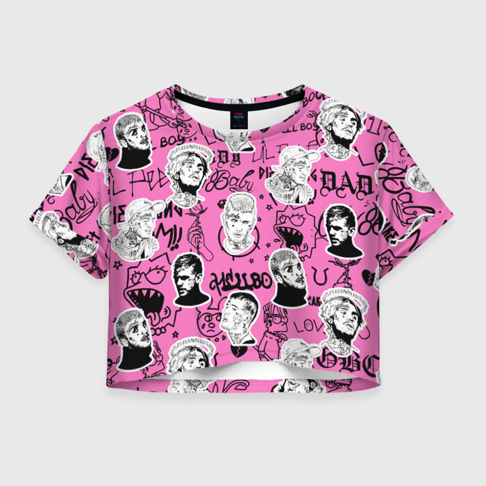 Женская футболка Crop-top 3D LIL PEEP фото