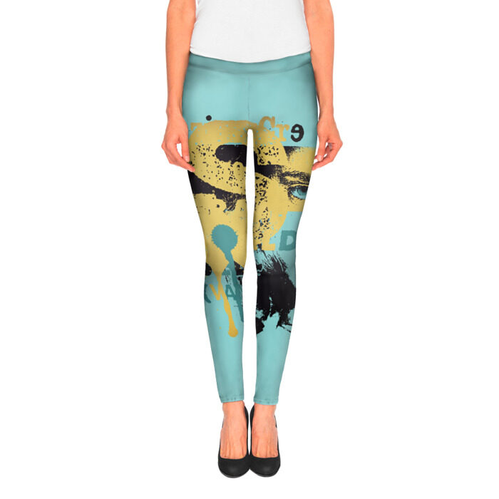 Леггинсы 3D Поп арт с ликом девушки фото