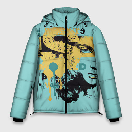 Мужская зимняя куртка 3D Поп арт с ликом девушки фото