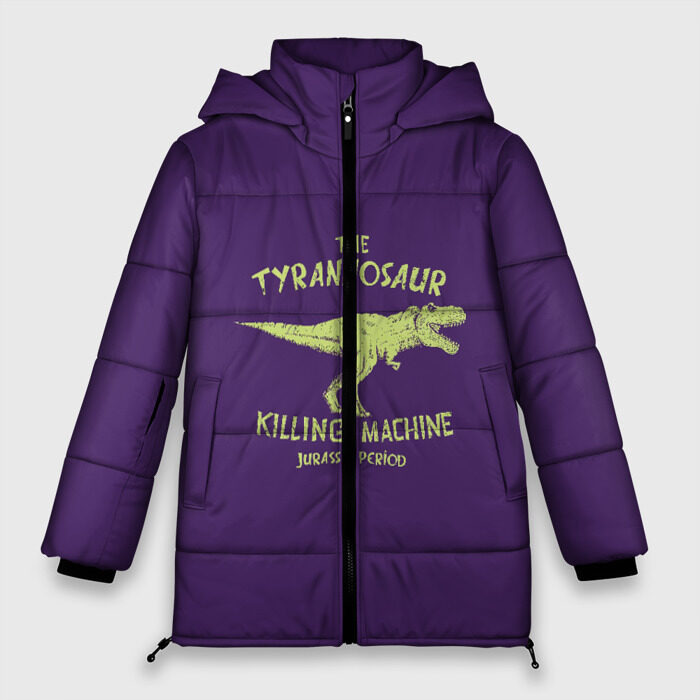 Женская зимняя куртка 3D Тираннозавр фото