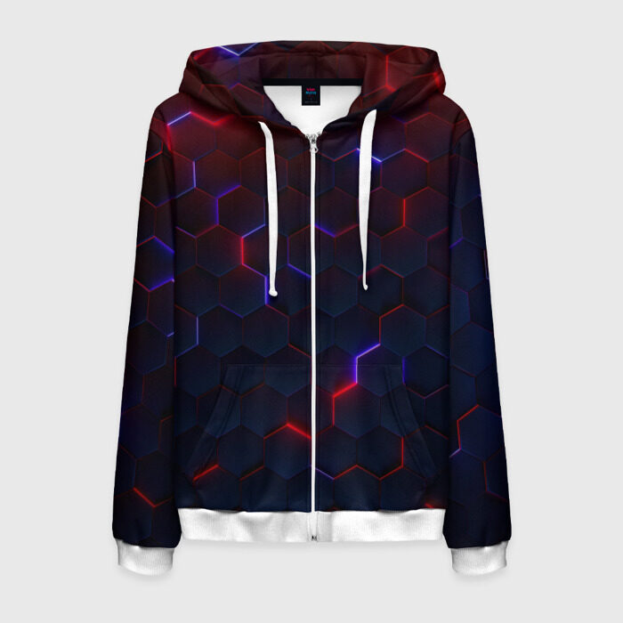 Мужская толстовка 3D на молнии Light Background фото