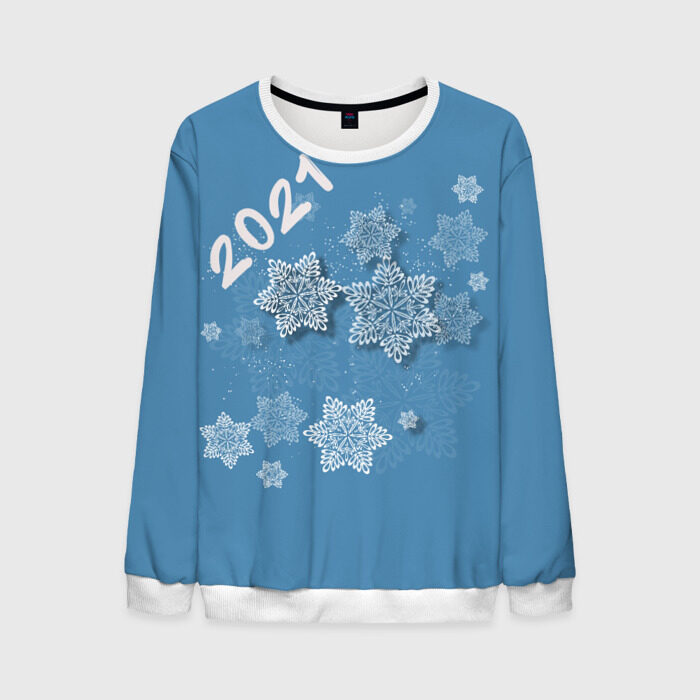 Мужской свитшот 3D 2021 новый год фото