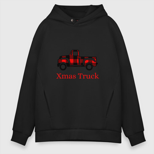 Мужское худи Oversize хлопок Xmas Truck фото