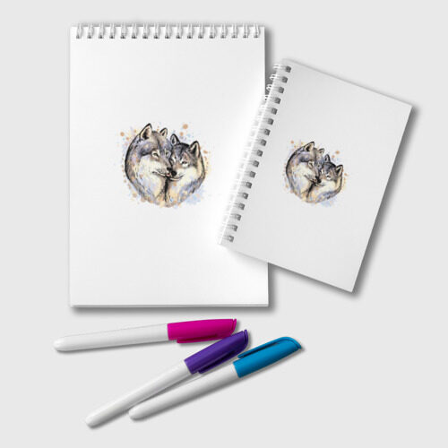 Блокнот Волк и волчица фото