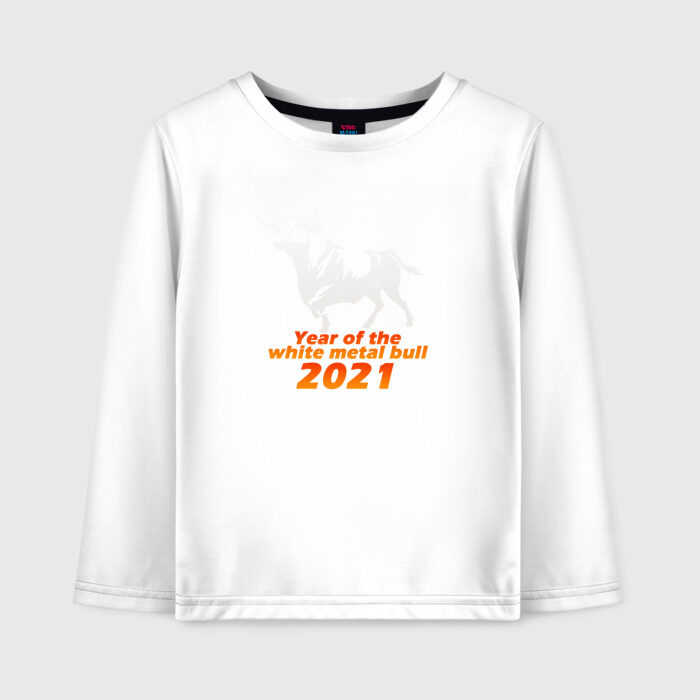 Детский лонгслив хлопок Год быка 2021 фото