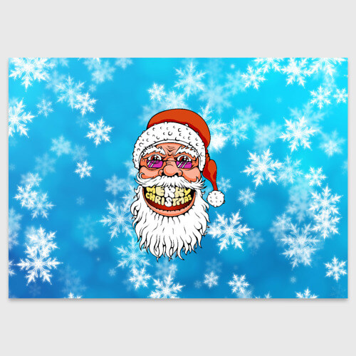 Поздравительная открытка Безумный Санта фото