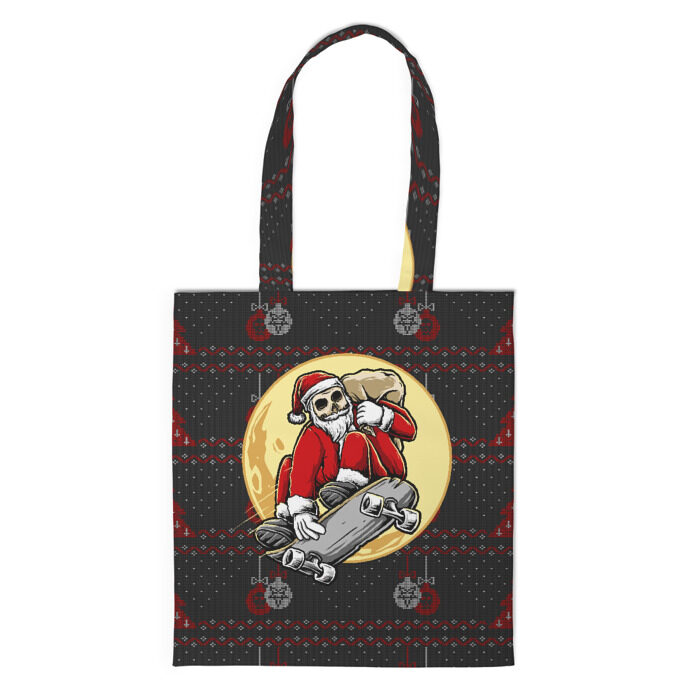 Сумка 3D повседневная Санта скейтер фото