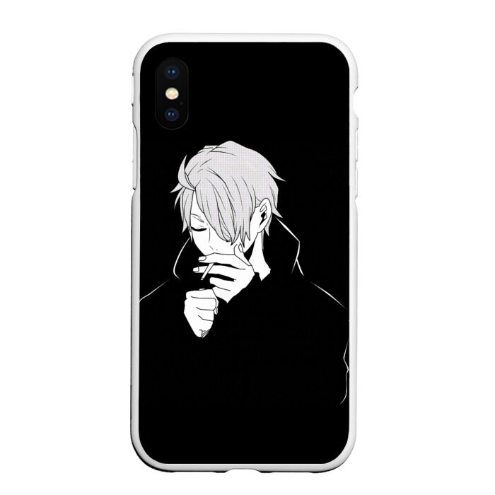 Чехол для iPhone XS Max матовый Парень курит фото