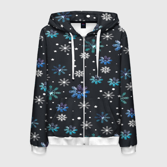 Мужская толстовка 3D на молнии По Новогоднему фото