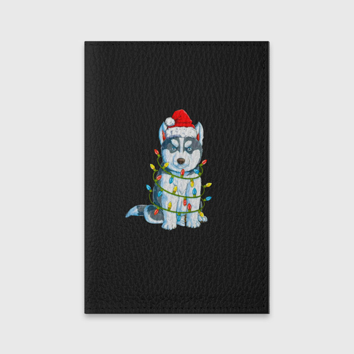 Обложка для паспорта матовая кожа Щенок фото