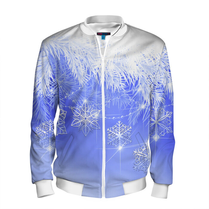 Мужской бомбер 3D Новогоднее фото