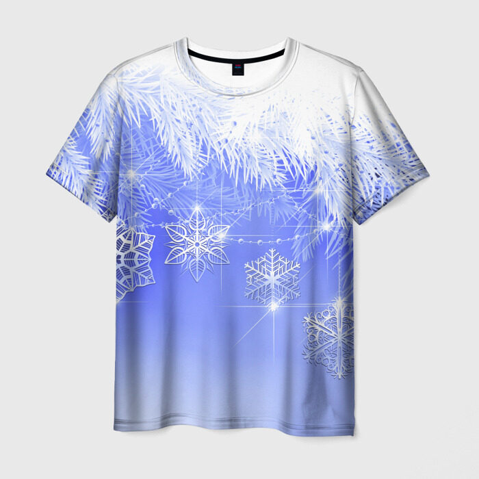 Мужская футболка 3D Новогоднее фото