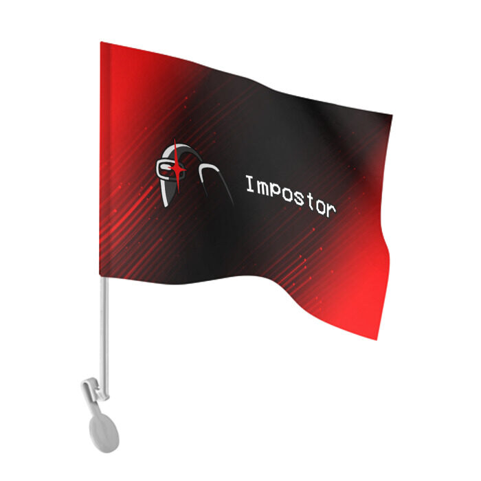 Флаг для автомобиля AMONG US - IMPOSTOR фото