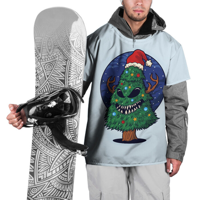 Накидка на куртку 3D ЗЛАЯ ЕЛКА фото